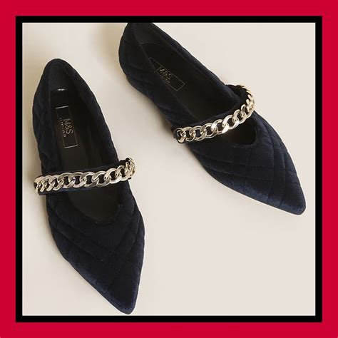 marks and spencer velvet flats